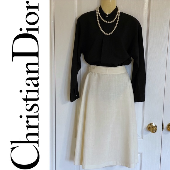 EUC Christian Dior Collection vintage Gingham button down l/s shirt black/grey - Picture 2 of 16